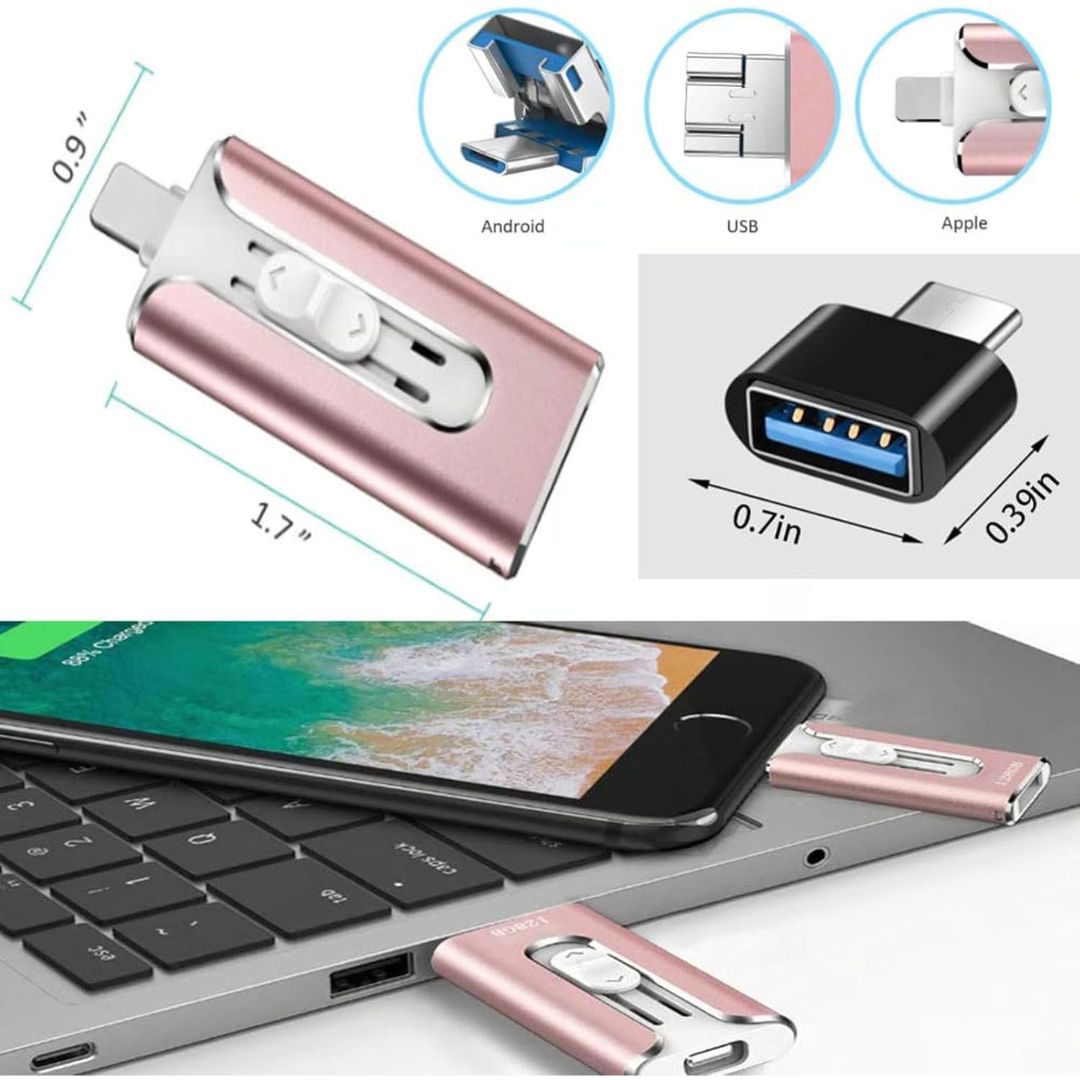 TriSync™ – 3-in-1 Mobile USB Flash Drive